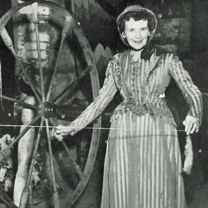 Photo of woman doing a Spinning Demonstration 1951